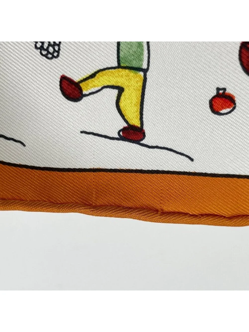 Hermes Petit Carre Retour a la Terre Return Scarf Silk Orange Multicolor - Picture 4 of 4